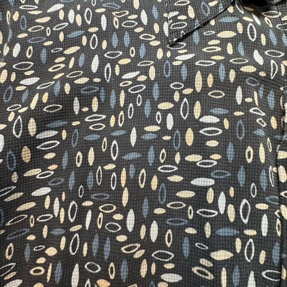 H&H Men Black %100 Silk SurfBoard Patterned Button Up Shirt - Picture 5 of 9